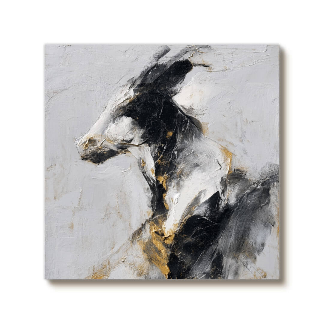 Untamed Pulse - Large Hand Painted Textured Animal Abstract Wall Art