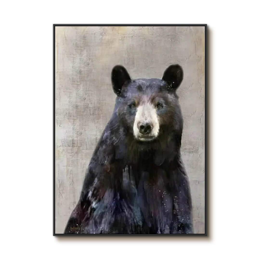 The Gaze of the Bear - Hand-Painted Animal Canvas Art
