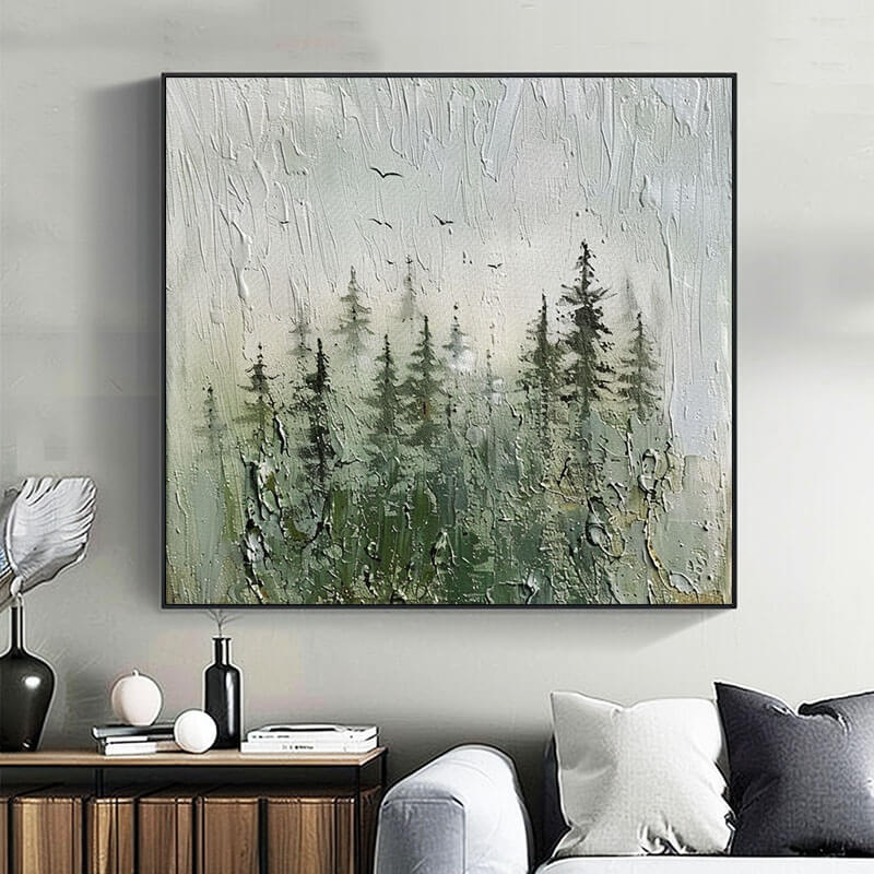 Quiet Nature - Large Abstract Landscape Canvas Art
