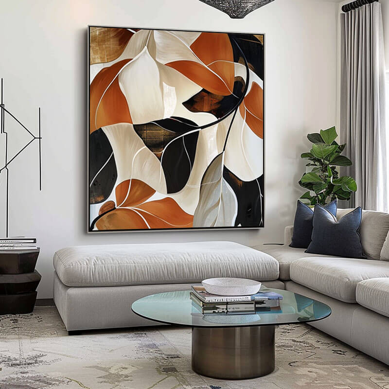 Fall Palette I - Modern Botanical Canvas Art Painting