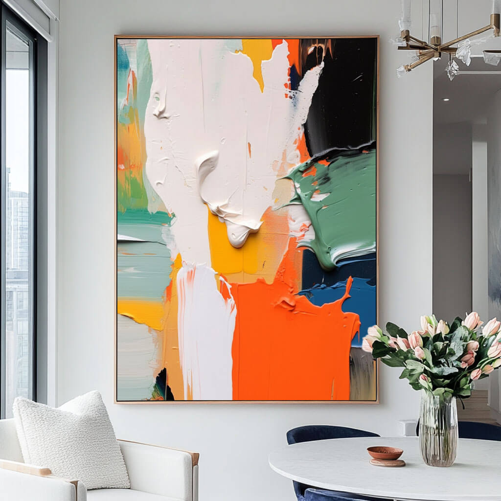 Memento - Oversize Colorful Abstract Canvas Painting
