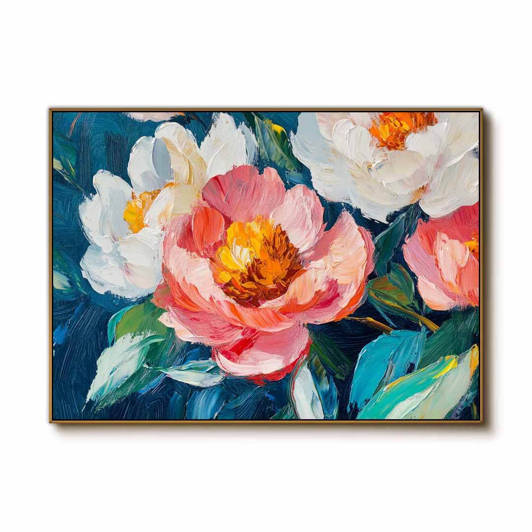 Eternal Love I - Colorful Flowers Abstract Art